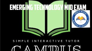 EMERGING TECHNOLOGY MID EXAM FOR FRESHMAN UNIVERSITY  CAMPUS HANDOUT  Online tutor  share [upl. by Peppard]