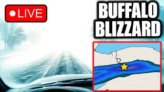 Insane Lake Effect Snow Cripples Buffalo Live As It Happened 23 FEET  Whiteout Conditions [upl. by Sergias]