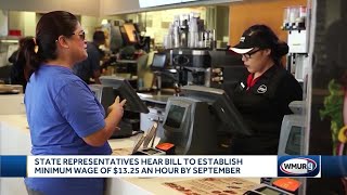 NH lawmakers hear bill to establish 1325 minimum wage by September [upl. by Idnahc]