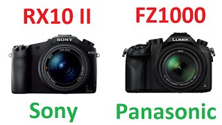 Sony Cybershot RX10 II vs Panasonic LUMIX FZ1000 [upl. by Eenaej]