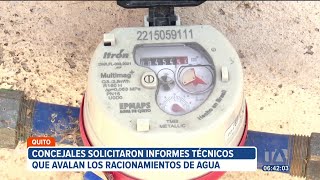 Concejales de Quito solicitan informes técnicos que avalan los razonamientos de agua [upl. by Collimore]