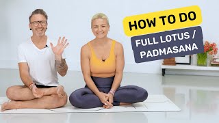 How to do Padmasana  Full Lotus Pose [upl. by Aiuqcaj]