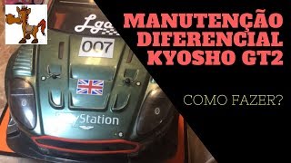 Como trocar diferencial RC Kyosho GT2 automodeloscarro de controle remoto [upl. by Aehsal331]