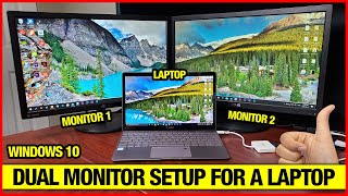 Dual Monitor Setup for Laptop With One USB C Port Windows 10 [upl. by Mandie]