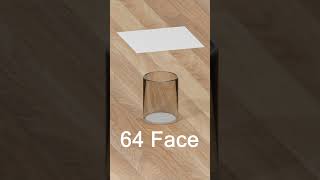 Cloth Simulation 1 Face to 16384 Face on Cup  Blender Animation [upl. by Gerstein368]