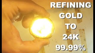 24K pure GOLD 9999 the refining process PART 1 [upl. by Mallen249]