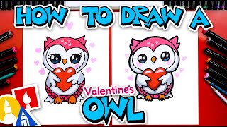 How To Draw A Valentines Owl [upl. by Ykcin]