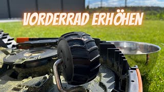 Worx Landroid Mähroboter Vorderrad erhöhen und mehr Grip [upl. by Relyc480]