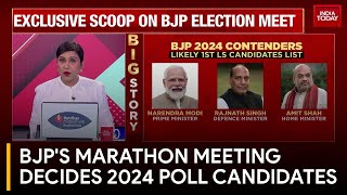 BJP Finalises First Candidate List for 2024 Lok Sabha Polls in Marathon Meeting  India Today News [upl. by Forta418]