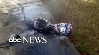 Hoverboard Catches Fire at Washington State Mall [upl. by Anailli469]