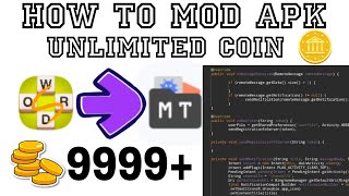 how to mod Apk  unlimited coin 🪙  word spot game 🎮 mt manager tutorial [upl. by Nylidnarb]