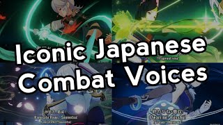 Genshin 5 Star Iconic Japanese Combat Voicelines [upl. by Naejamron]