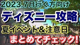 解説20237月行くなら知っておきたいディズニー攻略！夏イベントamp注意日を全てチェック [upl. by Hairu]