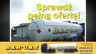 Propanbutan transport gazu Sieradz BarGaz [upl. by Ecyned]