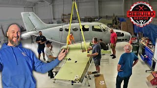 INSTALLING the wings on the Free Abandoned Airplane [upl. by Gnaw]