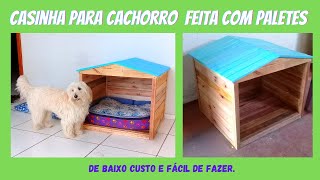 Como fazer casa de cachorro com paletes [upl. by Trever186]