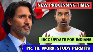 🕧 Latest Canada Visa Processing Times For Indians PR TR Work Study Permits Oct 2024  IRCC [upl. by Daukas]