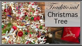 Christmas Decorations  Hunters Lodge Style Red and Green Christmas Tree [upl. by Thorr]