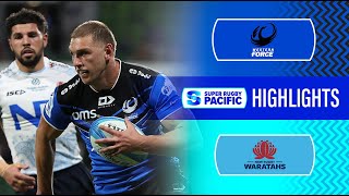 HIGHLIGHTS  FORCE v WARATAHS  Super Rugby Pacific 2024  Round 13 [upl. by Vincenz258]