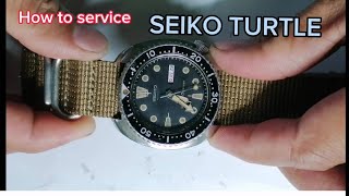 SEIKO TURTLE CAL63097040  How to Service Seiko Turtle Divers [upl. by Peltz]