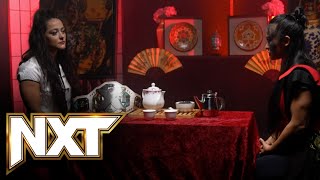 Lyra Valkyria and Xia Li sit down for a Warriors Tea Ceremony NXT highlights Nov 14 2023 [upl. by Atiuqiram]