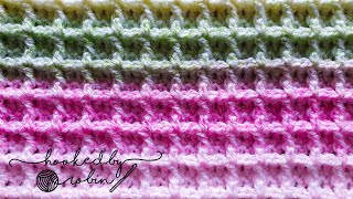 How to Crochet the Waffle Stitch [upl. by Buderus221]