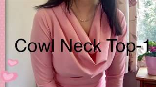 How to CutampStitch Cowl Neck TopPart 1 [upl. by Gerardo659]