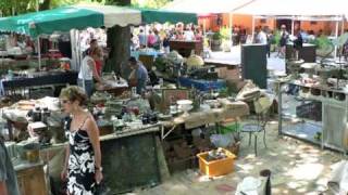 La foire aux antiquités et à la brocante de Barjac  15 Août 2009 [upl. by Crist297]