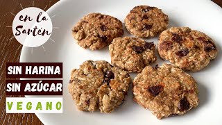 GALLETAS de AVENA  Sólo 2 INGREDIENTES  Sin Horno y Sin Microondas VEGANO [upl. by Auqemahs956]