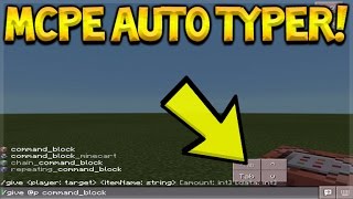 AUTO COMPLETE COMMANDS Minecraft Pocket Edition Autocompletion Typer ADDON Pocket Edition [upl. by Shena]