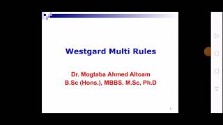 Westgard Rules [upl. by Cirone387]