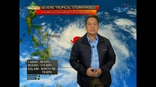 LPA at Bagyong Paolo na lumakas pa magpapaulan sa malaking bahagi ng bansa bukas [upl. by Annair]