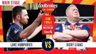 2024 Ladbrokes UK Open Semi Final Luke Humphries vs Ricky Evans [upl. by Ramedlaw]