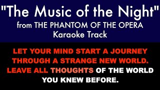 quotThe Music of the Nightquot from The Phantom of the Opera  Karaoke Track with Lyrics on Screen [upl. by Nenad]