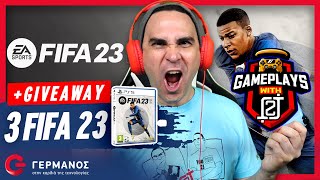 O 2J παίζει FIFA 23 3 FIFA 23 Giveaway  Gameplays with 2J GERMANOS [upl. by Dnalor250]