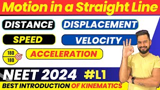 NEET 2024 Physics  Motion in a Straight Line  Introduction of Kinematics  Class 11 Physics  SSP [upl. by Aeslek]