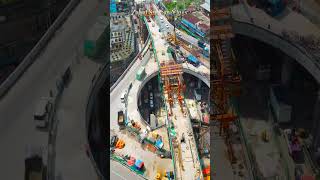 Brt Line 3 Gazipur Chowrasta 2nd Flyover  জোড়া লাগছে গাজীপুর চৌরাস্তা ২য় ফ্লাইওভার [upl. by Yalc]