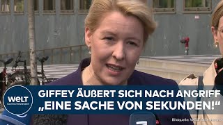 DEUTSCHLAND Erste Details Franziska Giffey äußert sich nach Angriff in Bibliothek in Berlin [upl. by Polish]