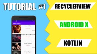 Tutorial RECYCLERVIEW en ANDROIDX 📱 con KOTLIN en español 1 Curso Android en Kotlin 2020 [upl. by Budworth]