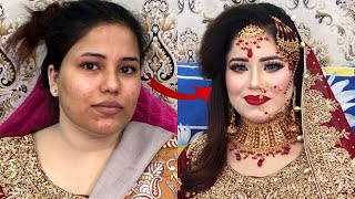 First day bridal makeup tutorial step by step  affordable highlighter for Bridal and party makeup [upl. by Trixie]