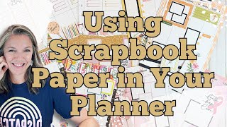 Using Scrapbook Paper in Your Planner  Custom Planner Spreads [upl. by Aij705]