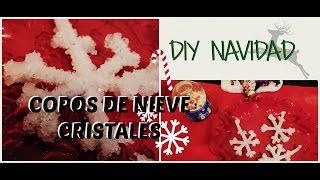 DIY NAVIDAD Copos de NIeve HAZ CRISTALES [upl. by Fitzsimmons648]