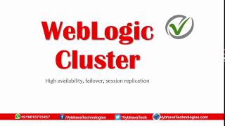 WebLogic 12c Clustering Vybhava Technologies 919618715457 [upl. by Lerat755]