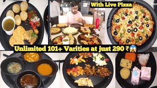 Unlimited food at just 290  Octant Pizza Bopal  101 Varieties  Live Pizza [upl. by Anitsihc]