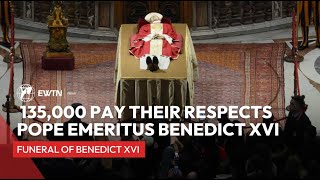 Funeral of Benedict XVI 135000 pay their respects to Pope Emeritus [upl. by Fitzger521]