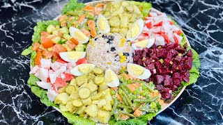 SALADE COMPOSÉE 🥗 L’entrée ou plat parfait pour se rafraîchir en été☀️ Deli Cuisine [upl. by Oneal593]