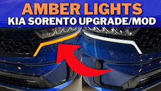 20212022 Kia Sorento Amber Light Modification Upgrade  How to Install LaminX Turn Signal Covers [upl. by Teresa92]