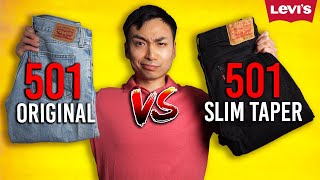 Which Jean Is Better  Levis 501 Original vs 501 Slim Taper [upl. by Damales]