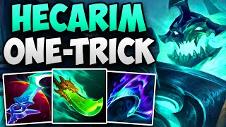 INSANE HECARIM SOLO CARRY BY A CHALLENGER HECARIM ONETRICK  HECARIM JUNGLE GAMEPLAY  1414 S14 [upl. by Tergram923]