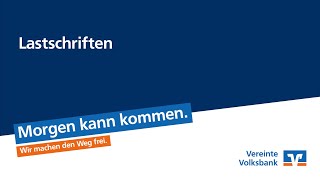 Vereinte Volksbank eG VR OnlineBanking Lastschriften [upl. by Anerual]